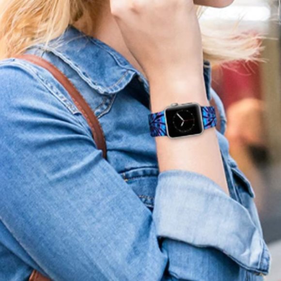 FLAPI Silicone Printed Colorful Band for iWatch 38mm/40mm/41mm/42mm/44mm… - Picture 2 of 2